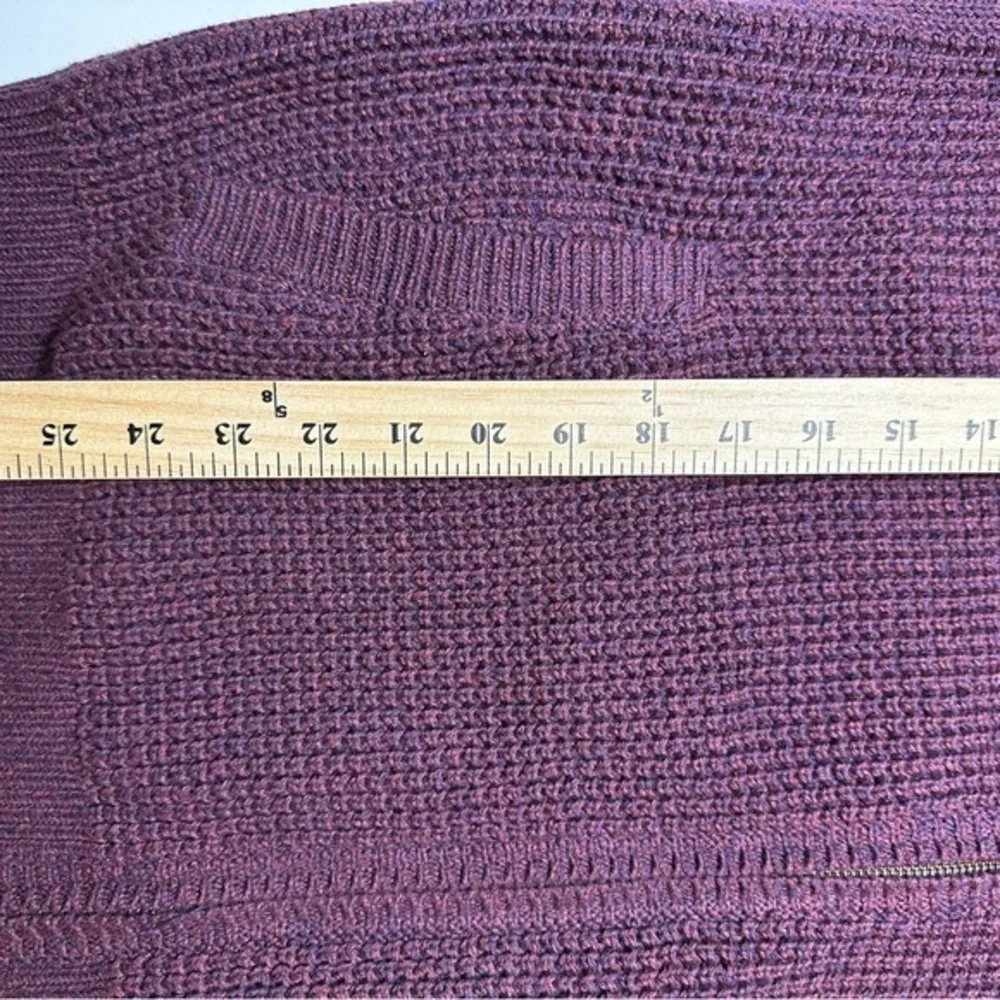 LL Bean Men's Organic Cotton‎ Full Zip Sweater Purple Medium Regular 508221 - Picture 7 of 10